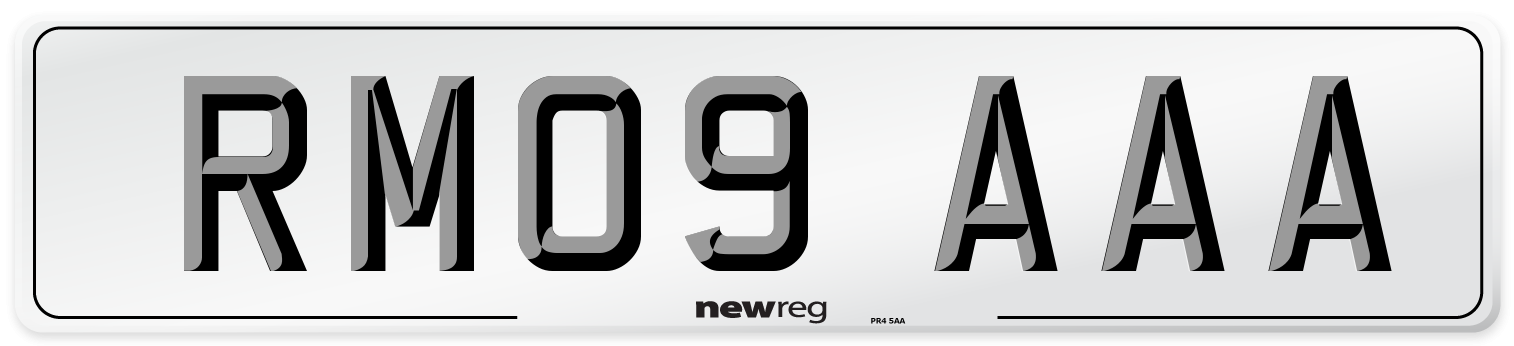 RM09 AAA Number Plate from New Reg